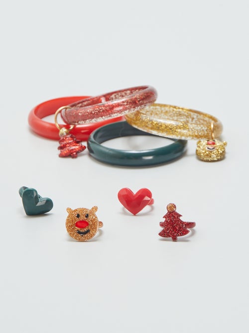4 pulseiras + 4 anéis - Kiabi