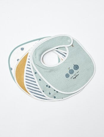 5 babetes com estampados divertidos com fecho de pressão