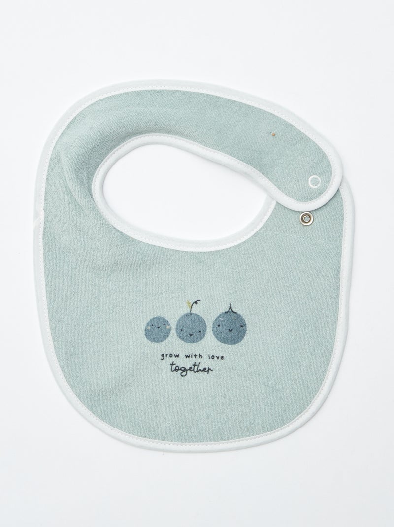 5 babetes com estampados divertidos com fecho de pressão AZUL - Kiabi