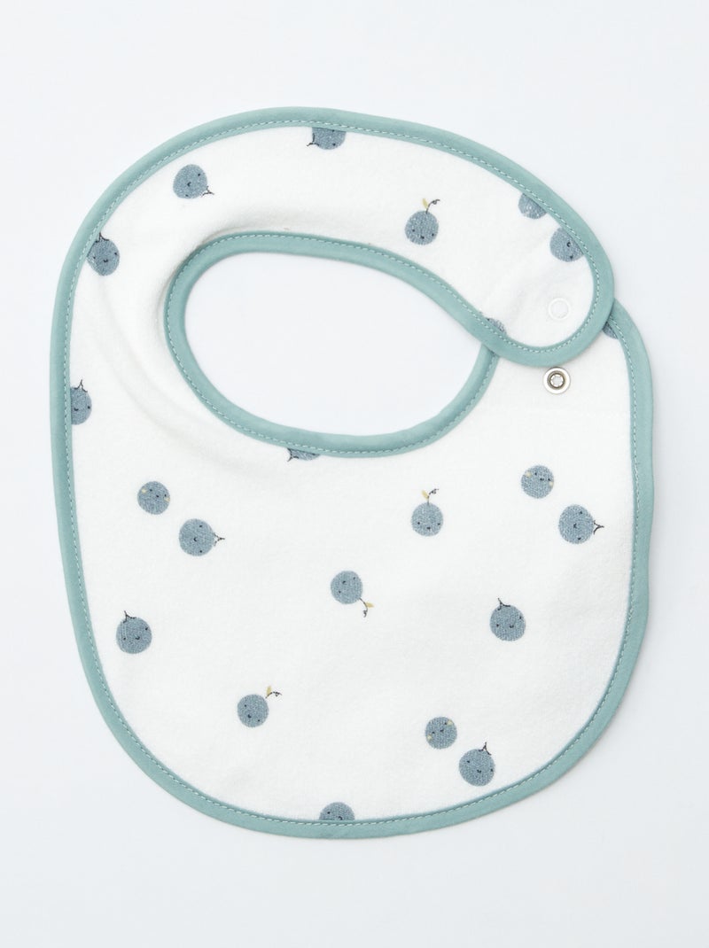 5 babetes com estampados divertidos com fecho de pressão AZUL - Kiabi