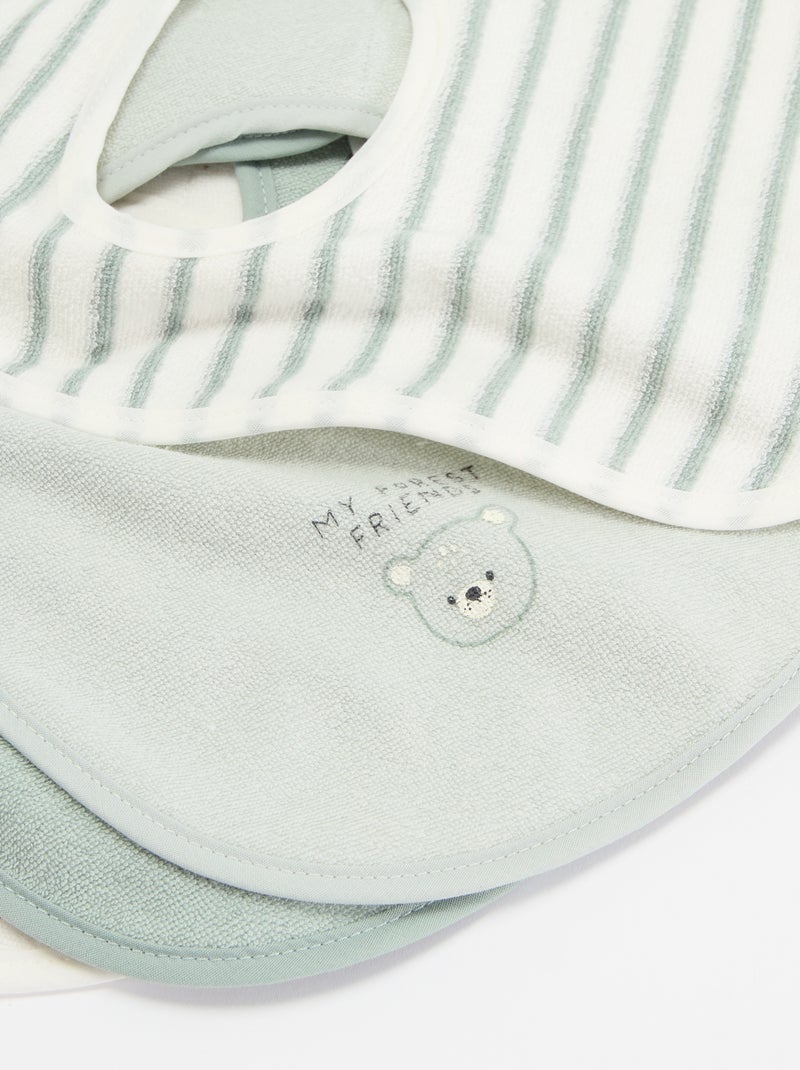 5 babetes com estampados divertidos com fecho de pressão Castanho - Kiabi