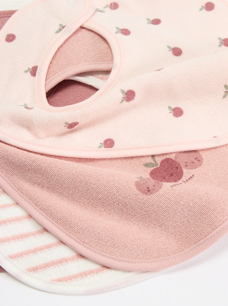 5 babetes com estampados divertidos com fecho de pressão Rosa - Kiabi