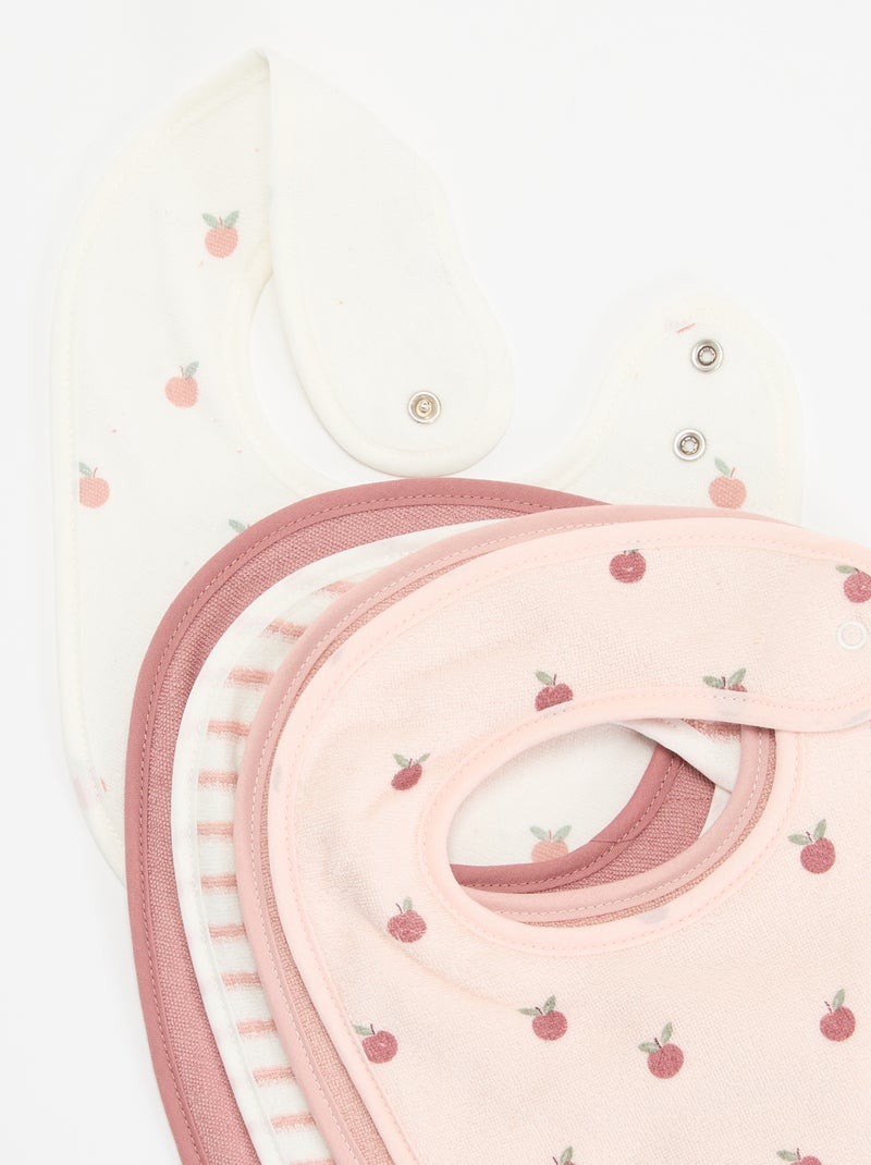 5 babetes com estampados divertidos com fecho de pressão Rosa - Kiabi