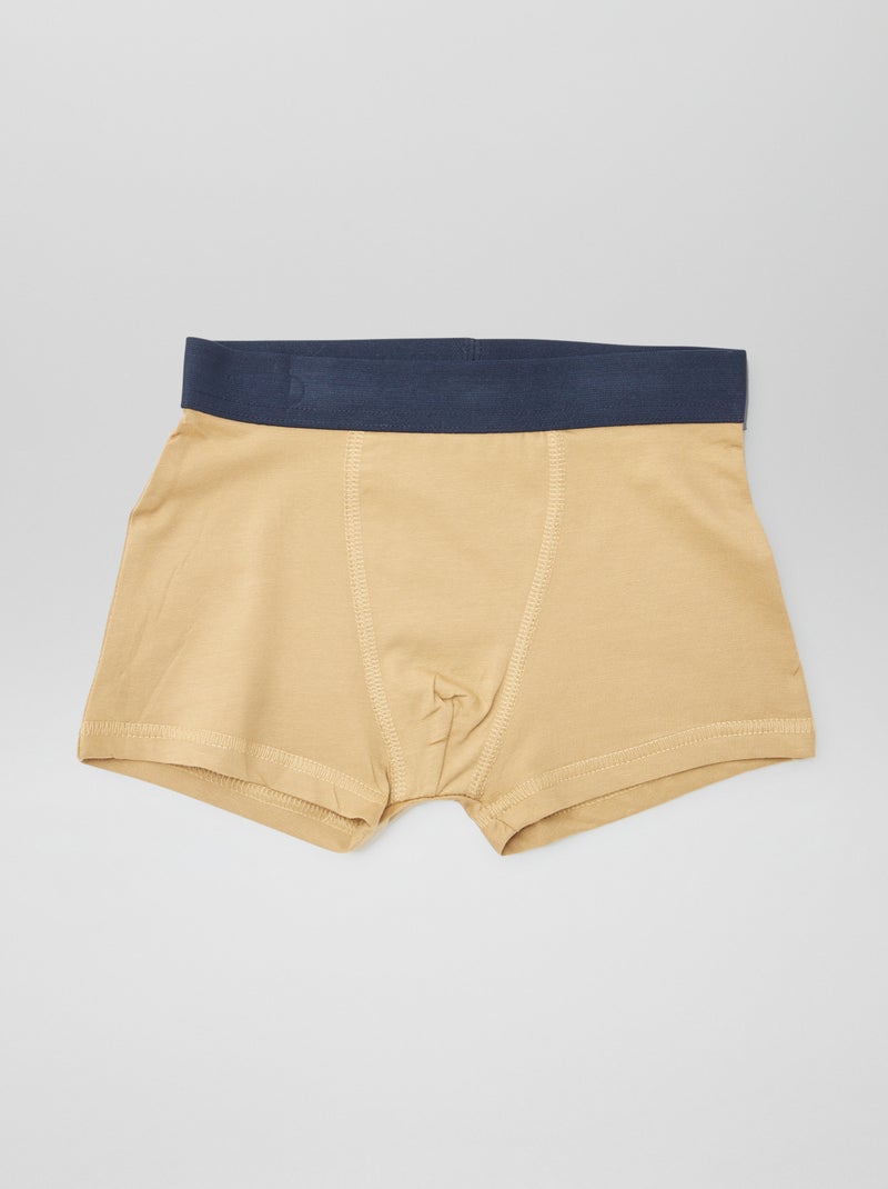5 boxers lisos Branco - Kiabi