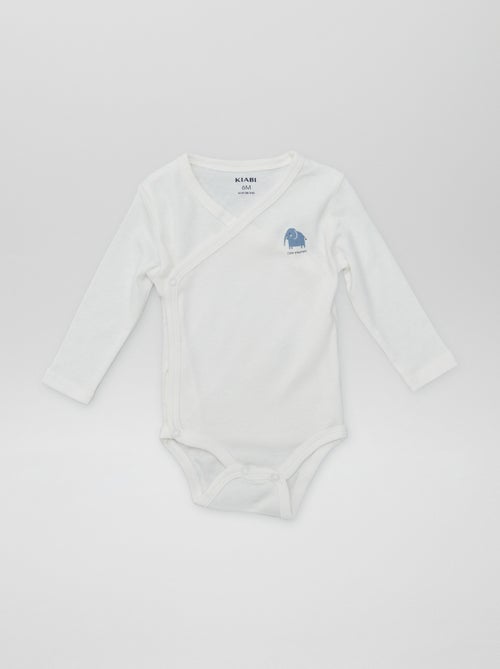 7 bodies em forma cruzada + bolsa de arrumação - Kiabi