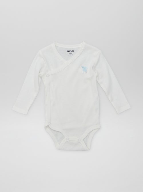 7 bodies em forma cruzada + bolsa de arrumação - Kiabi