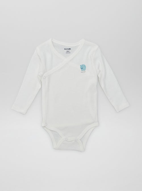 7 bodies em forma cruzada + bolsa de arrumação - Kiabi