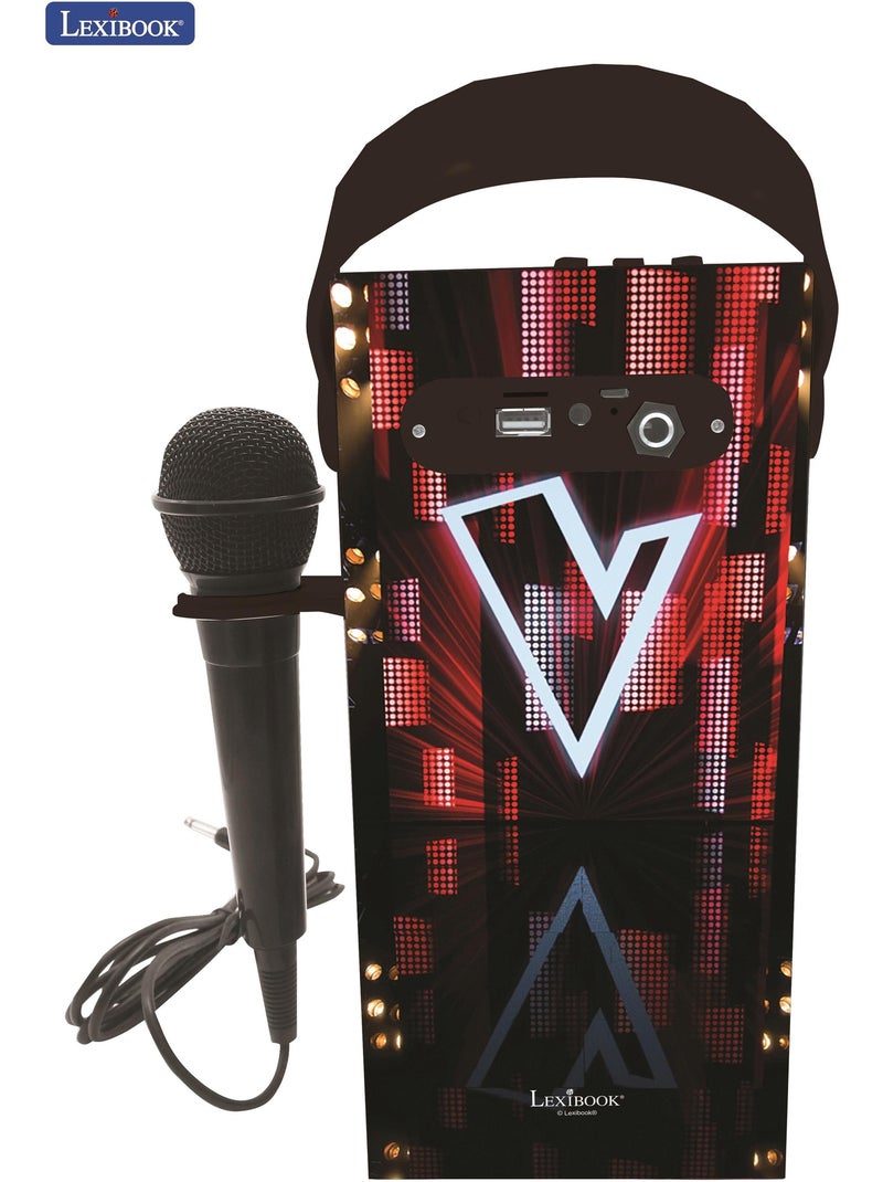 A coluna portátil bluetooth® o voz trendy com microfone e efeitos de luz fantásticos Preto - Kiabi