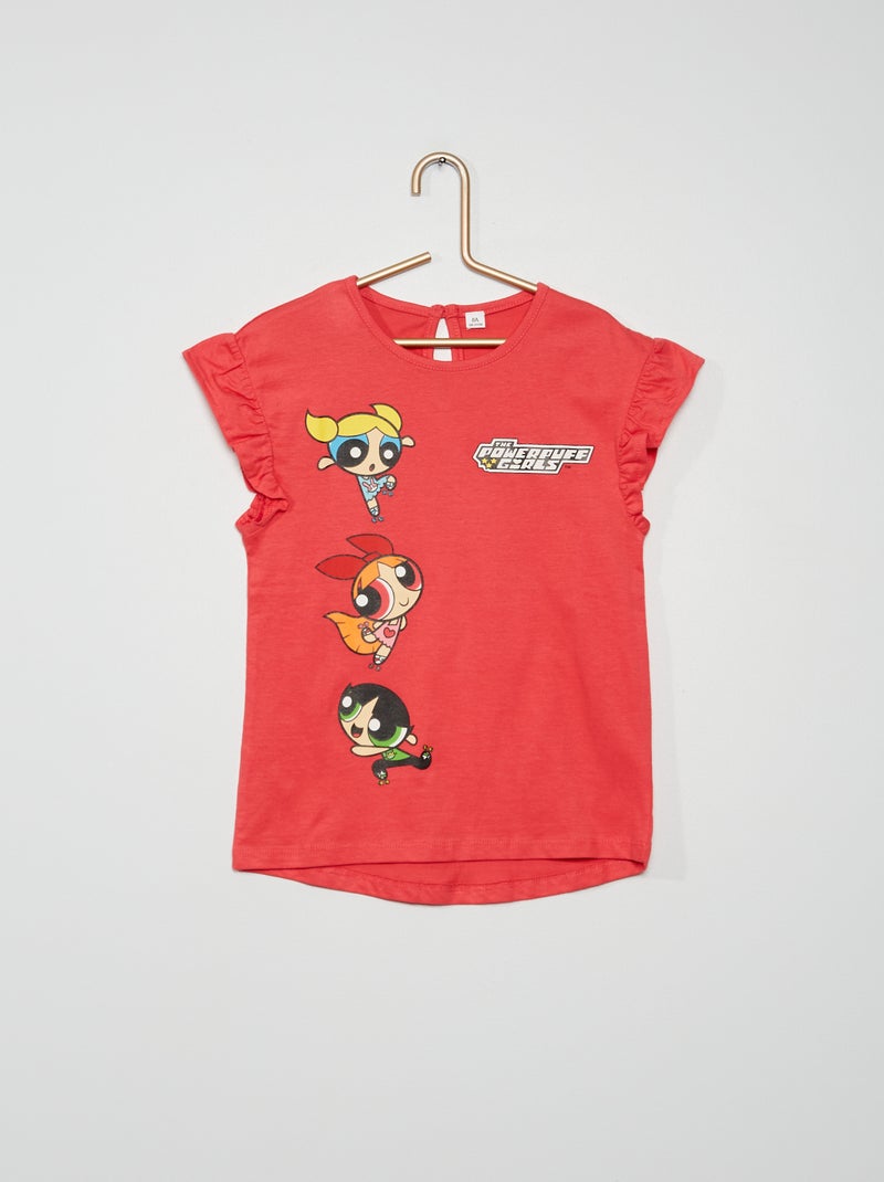 A t-shirt das super mães, mangas com folhos Rosa - Kiabi