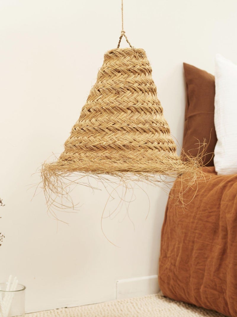 Abajur em cone de fibra de palmeira Bege - Kiabi