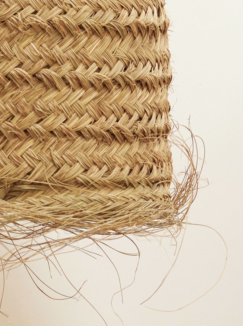 Abajur em tubo de fibra de palmeira Bege - Kiabi