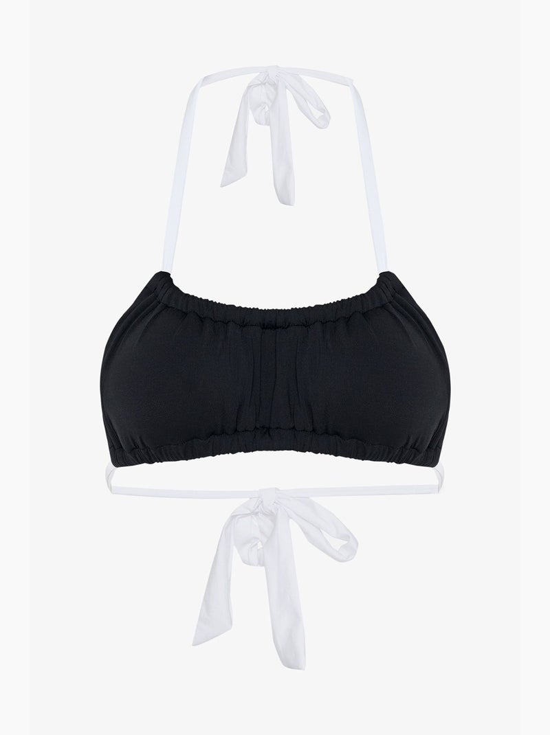 Adeline top de biquíni bandeau penti Preto Branco - Kiabi