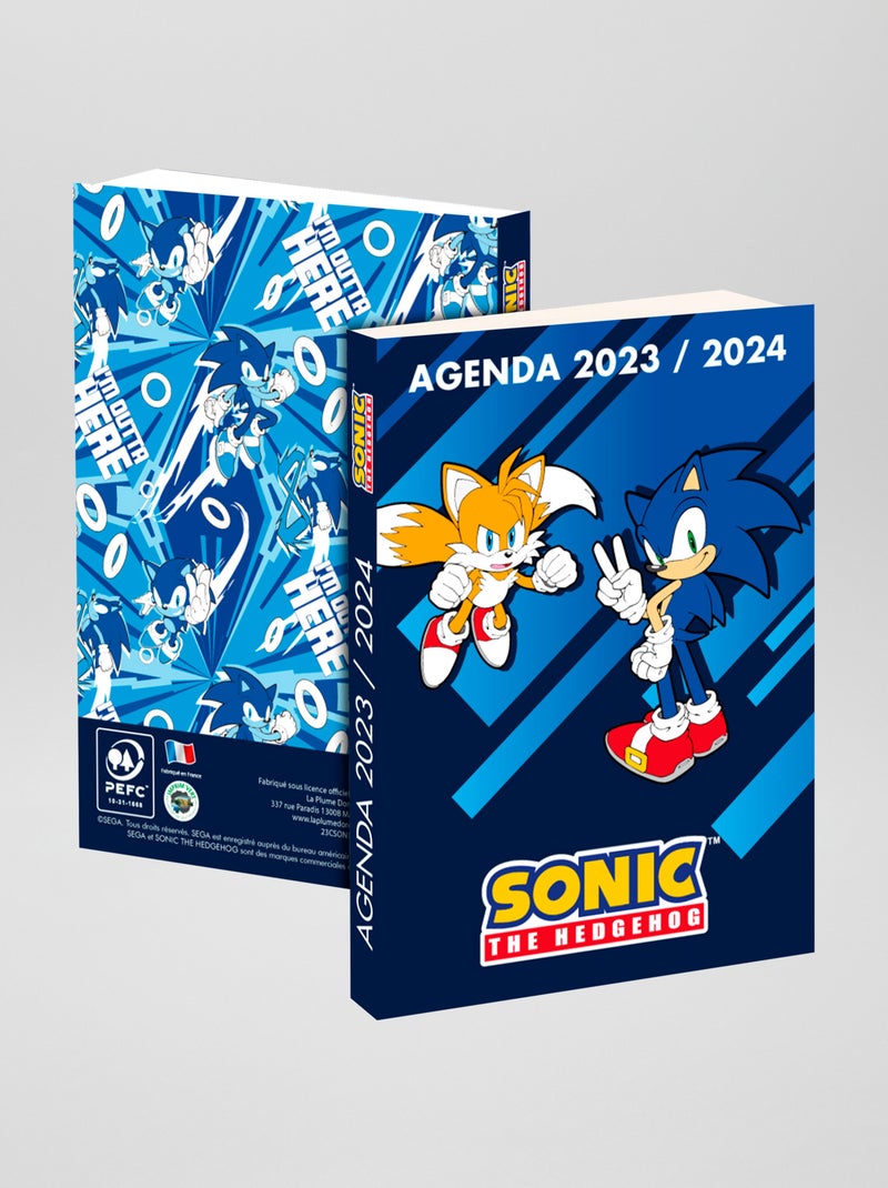 Agenda flexível 'Sonic' 2023-2024 Azul - Kiabi