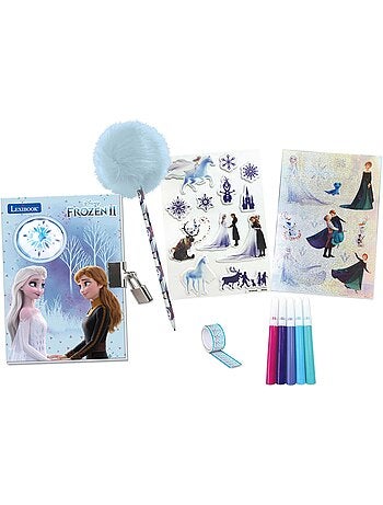 Agenda secreta eletrónica frozen com luz e acessórios (autocolantes, caneta, caneta de cor)