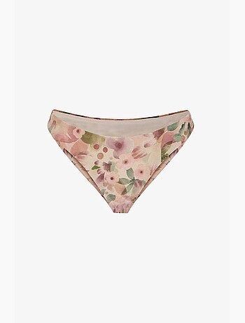 Aires extra super floral, brilhante, parte de baixo de biquíni de cintura média penti