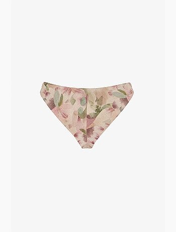 Aires extra super floral, brilhante, parte de baixo de biquíni de cintura média penti