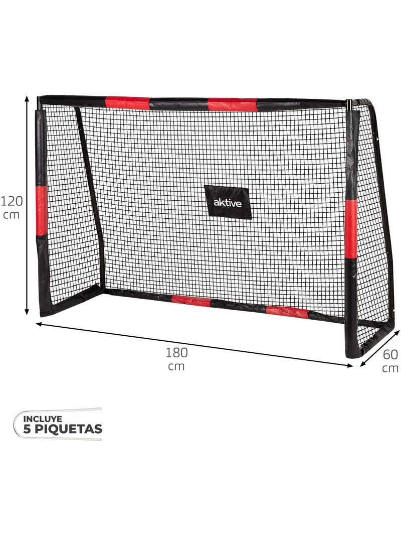 Aktive baliza de futebol 180x60x120 cm estrutura com proteção, rede e pinos N/D - Kiabi