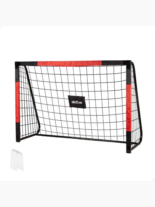 Aktive baliza de futebol de aço 180x60x120 cm com rede resistente e 6 pinos - Kiabi Aktive baliza de futebol de aço 180x60x120 cm com rede resistente e 6 pinos - Kiabi