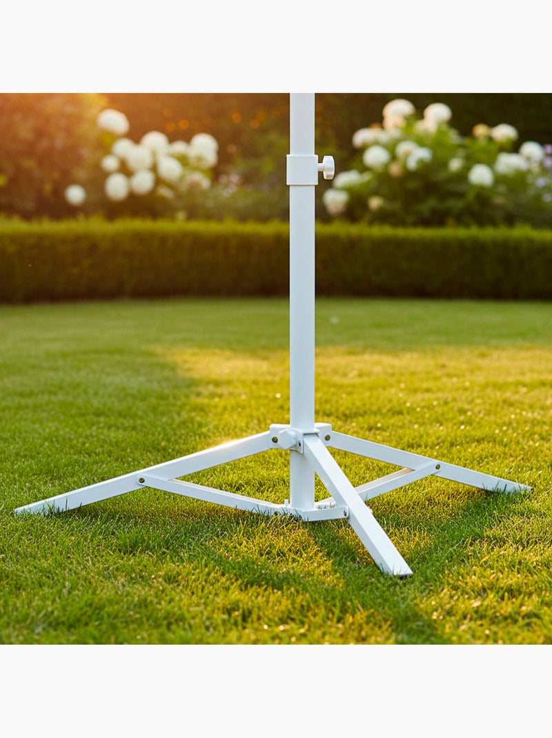 Aktive base para guarda-sol com 3 pernas 100x100x83 cm metal branco Branco - Kiabi