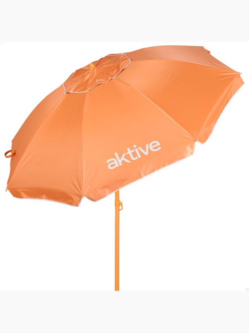 Aktive beach guarda-sol de praia laranja inclinável com proteção uv50, 220 cm de diâmetro - Kiabi Aktive beach guarda-sol de praia laranja inclinável com proteção uv50, 220 cm de diâmetro - Kiabi