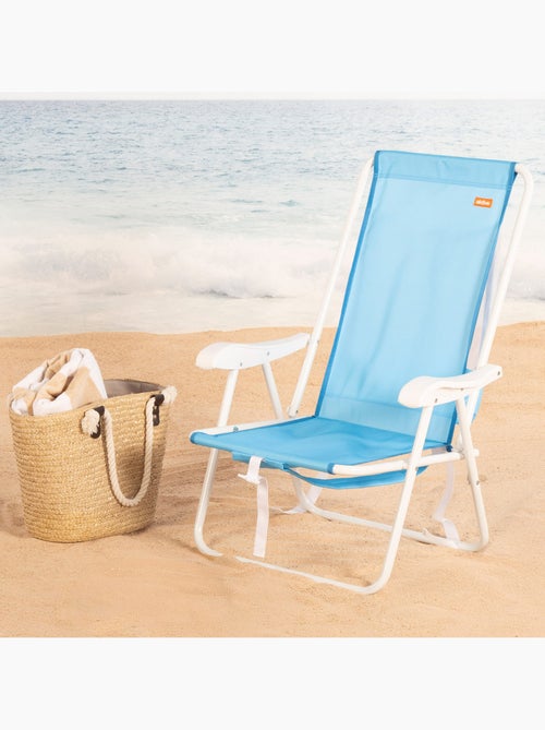 Aktive beach mochila dobrável para cadeira de praia azul com bolso 44x40x81 cm - Kiabi Aktive beach mochila dobrável para cadeira de praia azul com bolso 44x40x81 cm - Kiabi