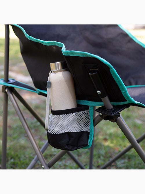 Aktive cadeira de acampamento dobrável 50x47x74 cm com porta-copos, preta - Kiabi Aktive cadeira de acampamento dobrável 50x47x74 cm com porta-copos, preta - Kiabi