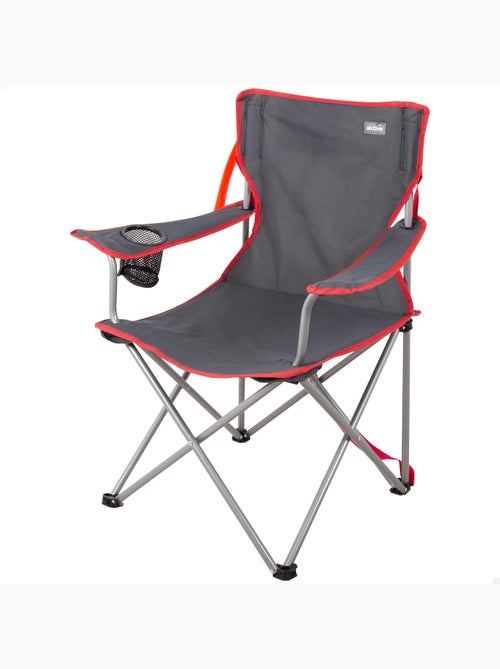 Aktive cadeira de campismo dobrável em cinzento-carvão com pega 47x47x82 cm - Kiabi Aktive cadeira de campismo dobrável em cinzento-carvão com pega 47x47x82 cm - Kiabi