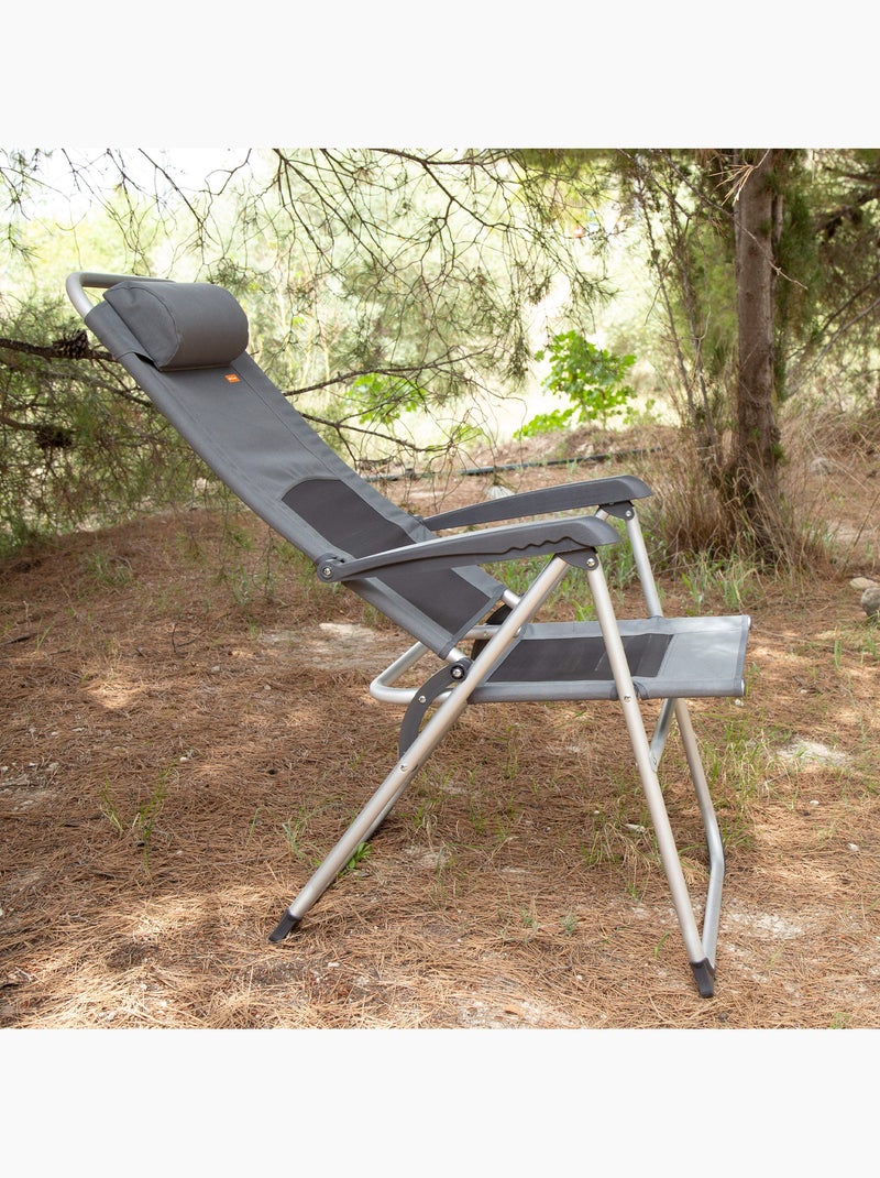 Aktive cadeira de jardim dobrável reclinável c/6 posições Cinza - Kiabi