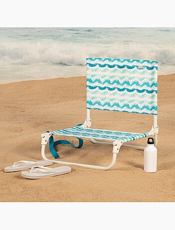 Aktive cadeira de praia baixa dobrável 45x50x50 cm ondas