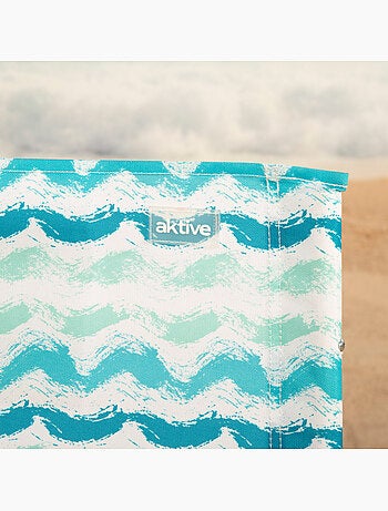 Aktive cadeira de praia baixa dobrável 45x50x50 cm ondas