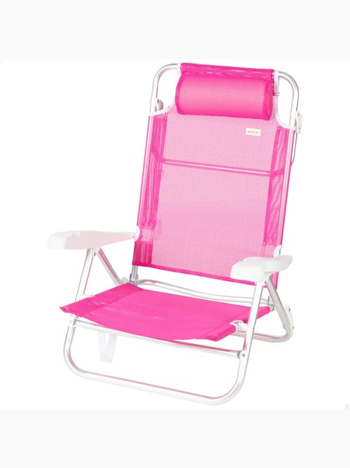 Aktive cadeira de praia baixa multiposições 47x49x82 cm fúcsia - Kiabi Aktive cadeira de praia baixa multiposições 47x49x82 cm fúcsia - Kiabi