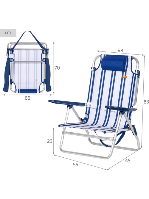 Aktive cadeira de praia baixa multiposições 48x45x83 cm marinho - Kiabi Aktive cadeira de praia baixa multiposições 48x45x83 cm marinho - Kiabi