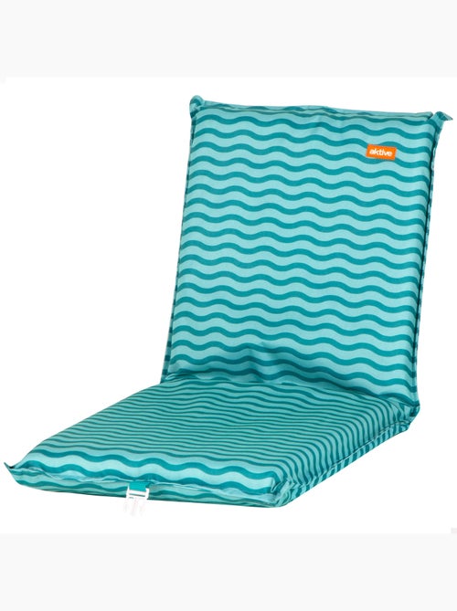 Aktive cadeira de praia dobrável 40x48x56 cm ondas turquesa - Kiabi