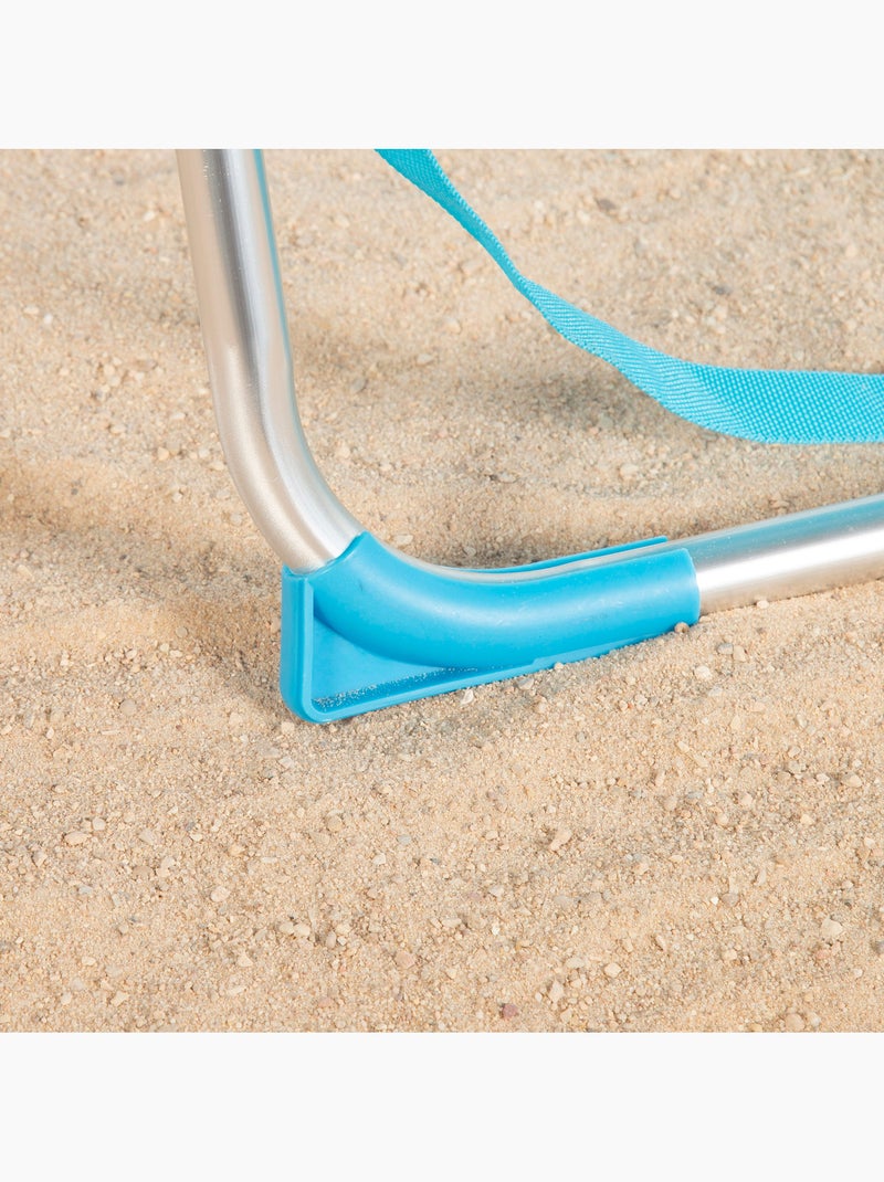 Aktive cadeira de praia dobrável 44x40x72 cm azul com pega Azul - Kiabi