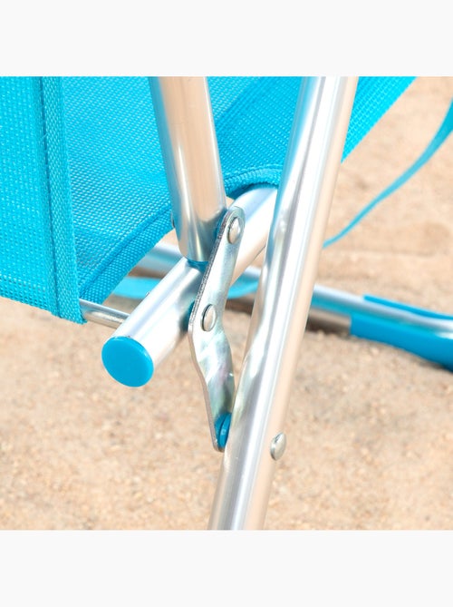 Aktive cadeira de praia dobrável 44x40x72 cm azul com pega - Kiabi
