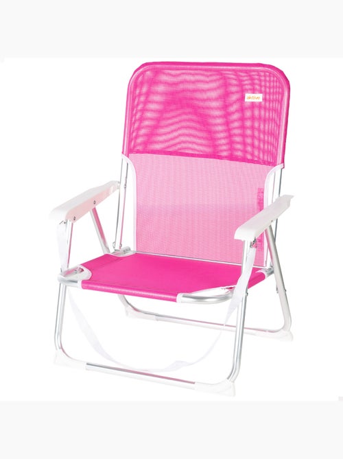 Aktive cadeira de praia dobrável 44x40x72 cm fúcsia com pega - Kiabi Aktive cadeira de praia dobrável 44x40x72 cm fúcsia com pega - Kiabi