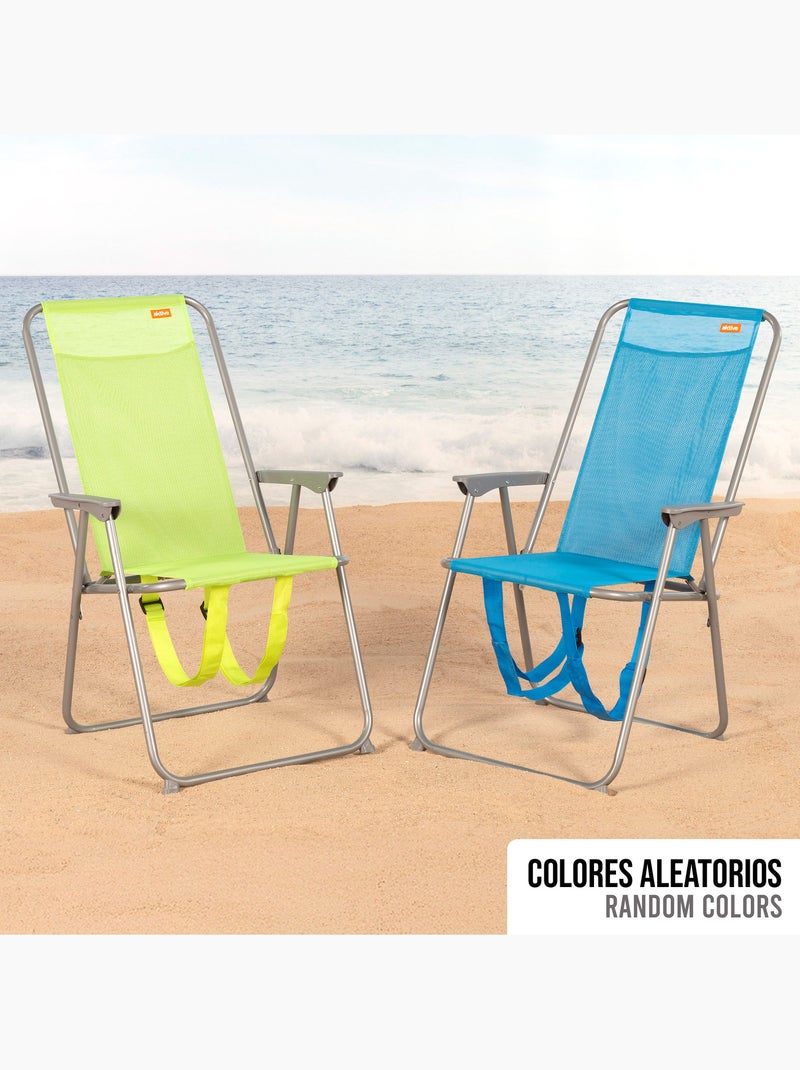 Aktive cadeira de praia dobrável 44x42x88 cm sortido Azul - Kiabi