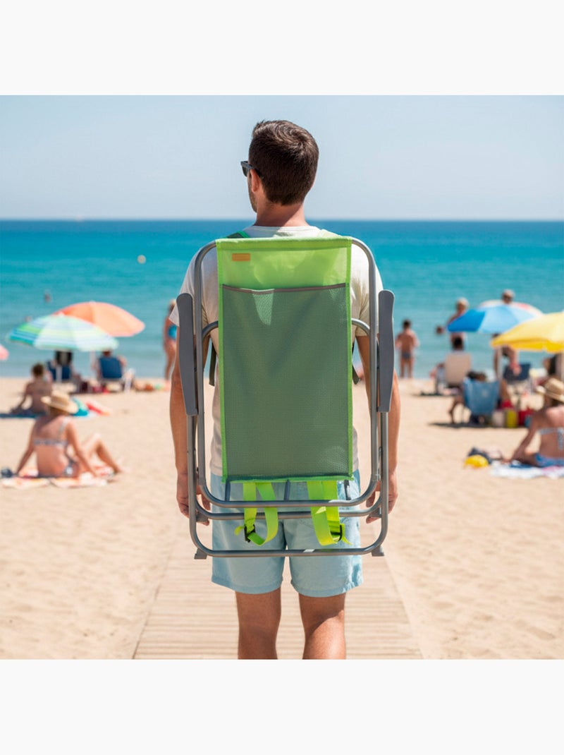 Aktive cadeira de praia dobrável 44x42x88 cm sortido Azul - Kiabi