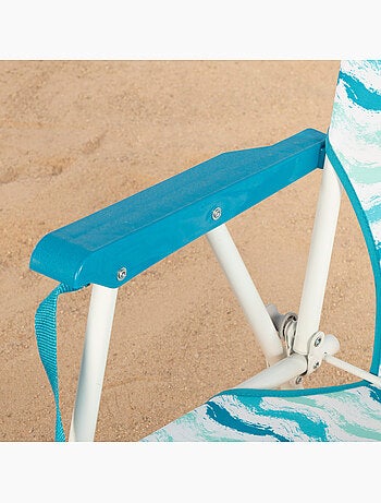 Aktive cadeira de praia dobrável 45x40x70 cm com bolso traseiro