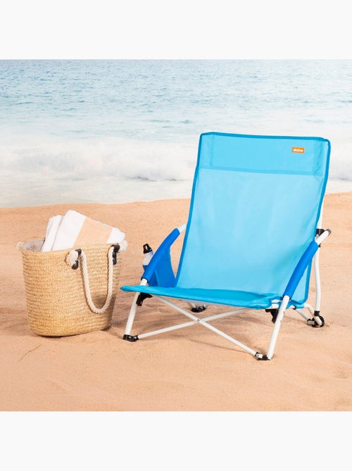 Aktive cadeira de praia dobrável azul marinho 50x49x66 cm - Kiabi