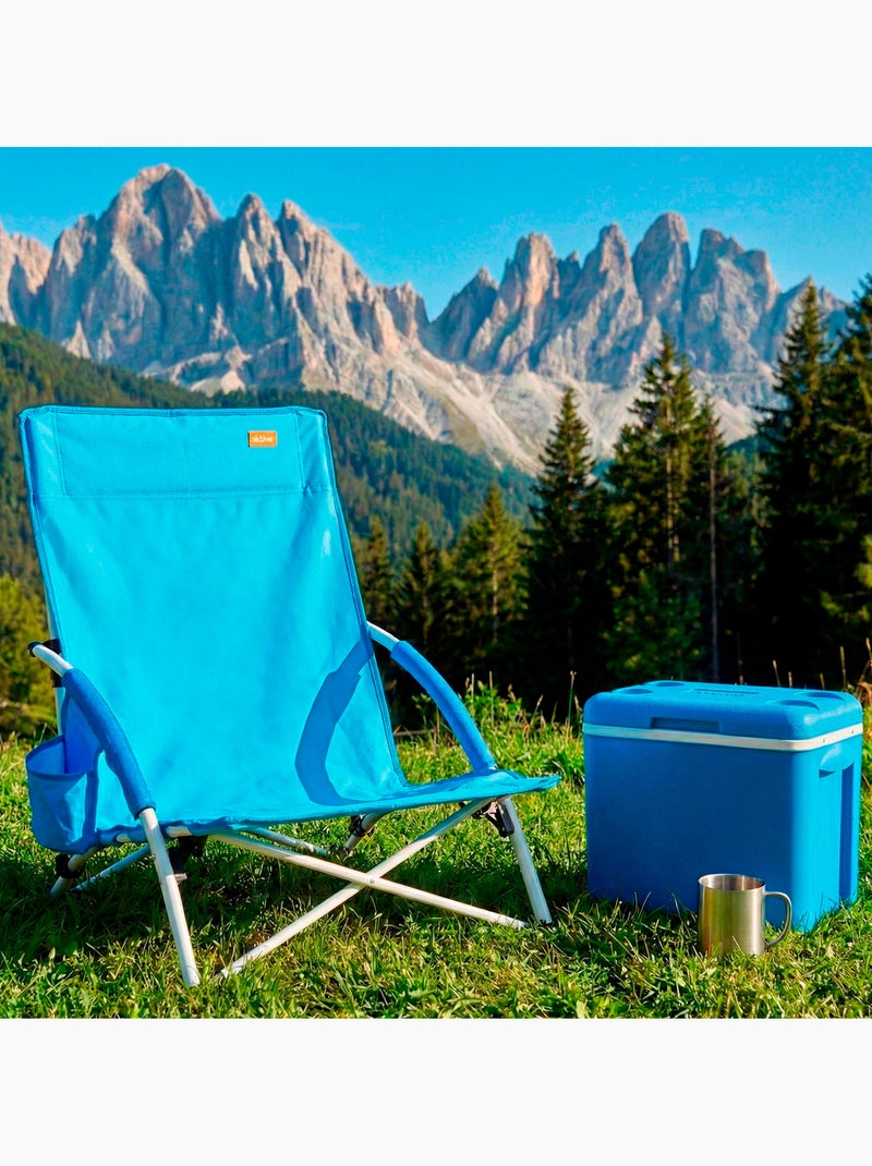 Aktive cadeira de praia dobrável azul marinho 50x49x66 cm Azul - Kiabi