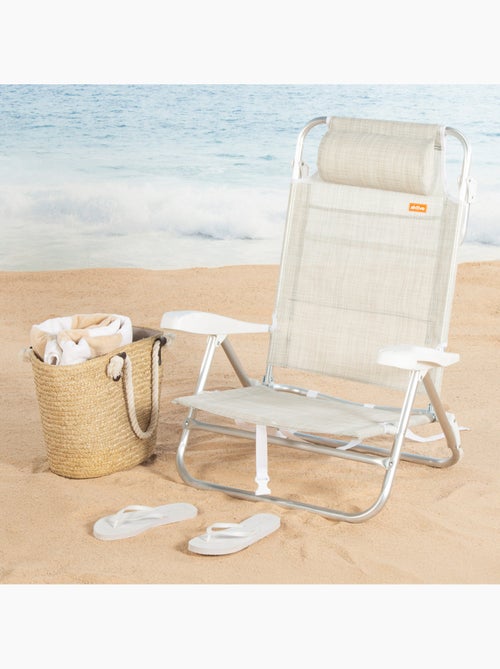 Aktive cadeira de praia ibiza baixa com múltiplas posições 47x49x82 cm - Kiabi