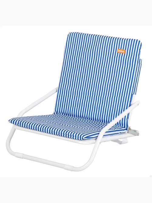 Aktive cadeira de praia leve com pega 46x60x50 cm às riscas azuis e brancas - Kiabi Aktive cadeira de praia leve com pega 46x60x50 cm às riscas azuis e brancas - Kiabi