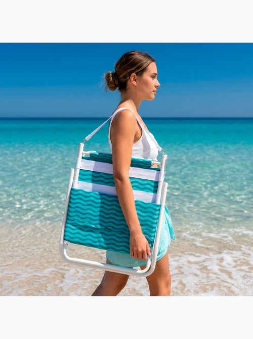 Aktive cadeira de praia leve com pega 46x60x50 cm azul - Kiabi Aktive cadeira de praia leve com pega 46x60x50 cm azul - Kiabi