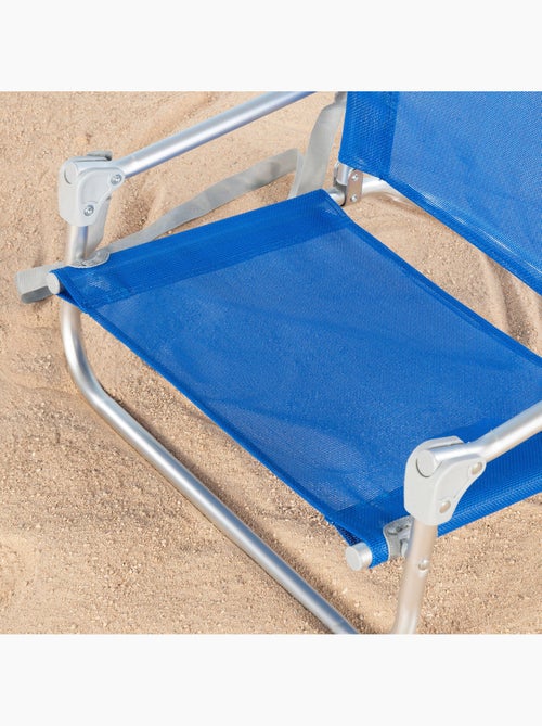Aktive cadeira de praia pequena dobrável azul c/alça de ombro - Kiabi
