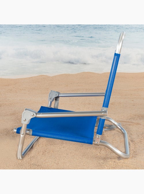 Aktive cadeira de praia pequena dobrável azul c/alça de ombro - Kiabi