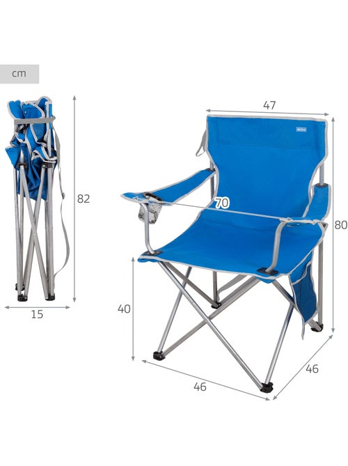 Aktive cadeira dobrável azul anti-tombamento - Kiabi Aktive cadeira dobrável azul anti-tombamento - Kiabi