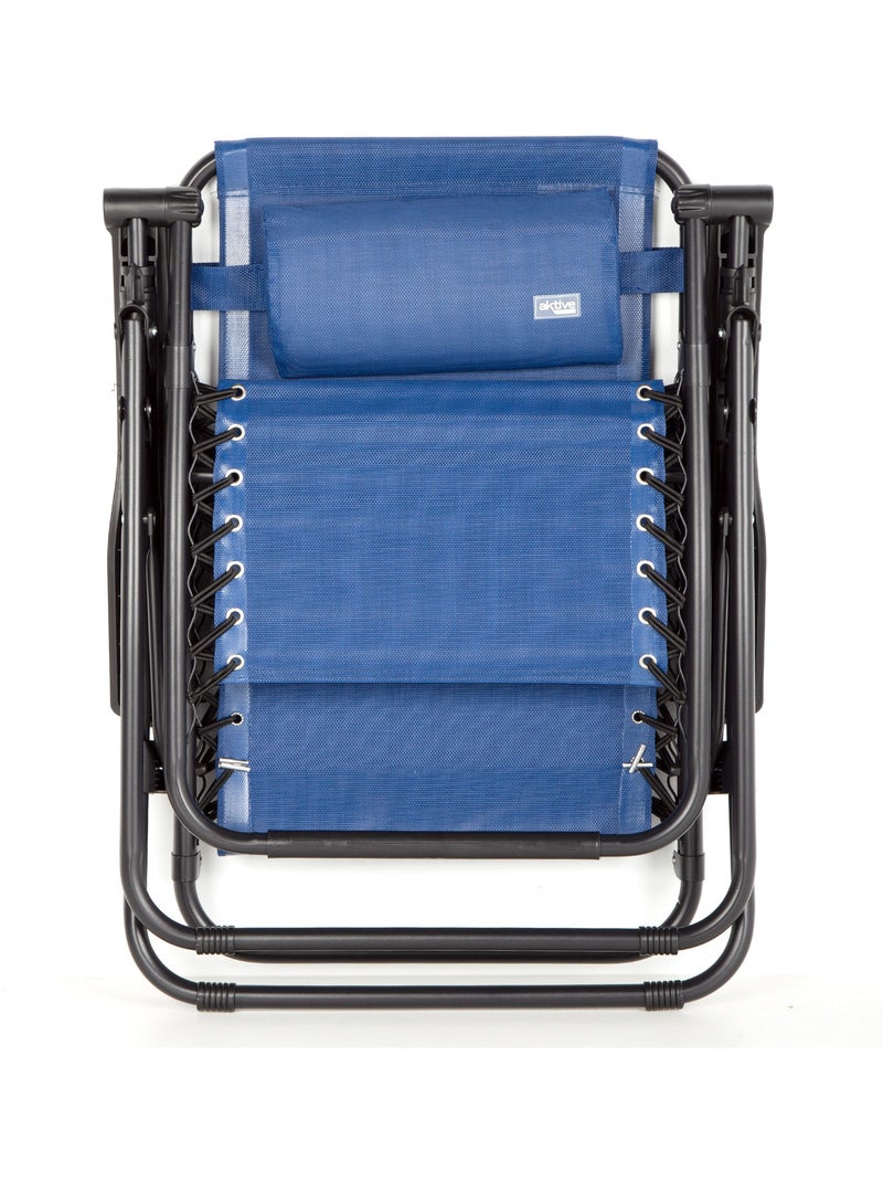 Aktive cadeira dobrável para jardim de gravidade zero azul 2 posições Azul - Kiabi