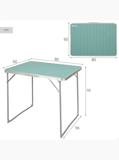 Aktive camping mesa dobrável para camping 80x60x70 cm - Kiabi