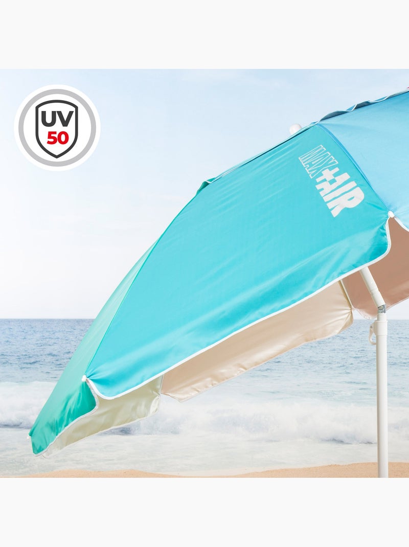 Aktive chapéu de praia à prova de vento 8 varas 240 cm multicolorido com ventilação Multicolorido - Kiabi
